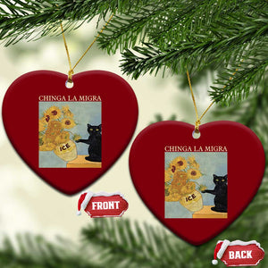 Chinga la Migra Ceramic Ornament Subtle FDT Black Cat Meme Van Gogh Art TS10 Print Your Wear