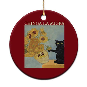 Chinga la Migra Ceramic Ornament Subtle FDT Black Cat Meme Van Gogh Art TS10 1pc Red Print Your Wear
