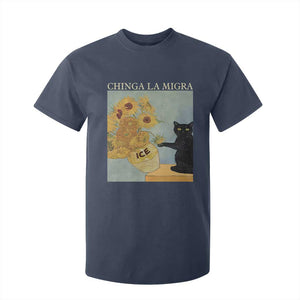 Chinga la Migra T Shirt For Kid Subtle FDT Black Cat Meme Van Gogh Art TS10 Navy Print Your Wear