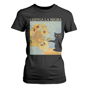 Chinga la Migra T Shirt For Women Subtle FDT Black Cat Meme Van Gogh Art TS10 Black Print Your Wear