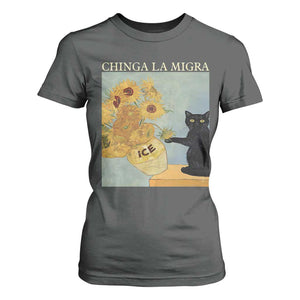 Chinga la Migra T Shirt For Women Subtle FDT Black Cat Meme Van Gogh Art TS10 Dark Heather Print Your Wear