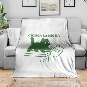 Chinga la Migra Throw Blanket Funny Subtle FDT Cat Meme TS10 Print Your Wear