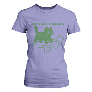 Chinga la Migra T Shirt For Women Funny Subtle FDT Cat Meme TS10 Violet Print Your Wear