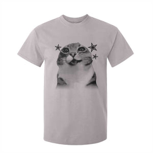 Funny Y2k Cat Meme T Shirt For Kid Vintage Retro Silly Cats Cats lover Gift TS10 Ice Gray Print Your Wear