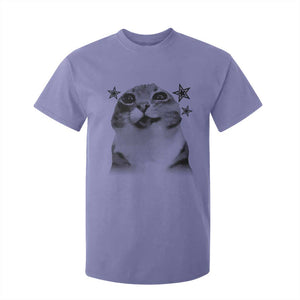 Funny Y2k Cat Meme T Shirt For Kid Vintage Retro Silly Cats Cats lover Gift TS10 Violet Print Your Wear