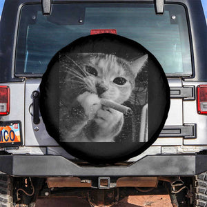 Smoking Cat Y2K Spare Tire Cover Vintage Grunge Cat Edgy Retro 90s Streetwear TS10 No hole Black Print Your Wear
