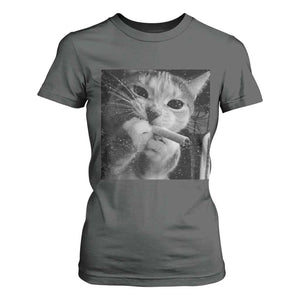Smoking Cat Y2K T Shirt For Women Vintage Grunge Cat Edgy Retro 90s Streetwear TS10 Dark Heather Print Your Wear