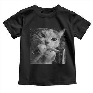 Smoking Cat Y2K Toddler T Shirt Vintage Grunge Cat Edgy Retro 90s Streetwear TS10 Black Print Your Wear