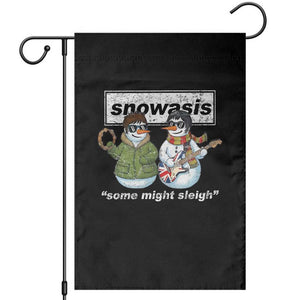 Snowasis Some Might Sleigh Christmas Garden Flag Funny Music Lovers Snowman Singers Band TS10 Black Print Your Wear