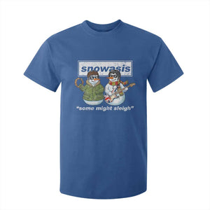 Snowasis Some Might Sleigh Christmas T Shirt For Kid Funny Music Lovers Snowman Singers Band TS10 Royal Blue Print Your Wear