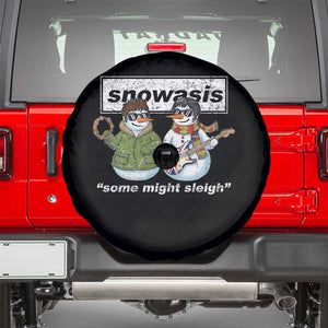 Snowasis Some Might Sleigh Christmas Spare Tire Cover Funny Music Lovers Snowman Singers Band TS10 Black Print Your Wear