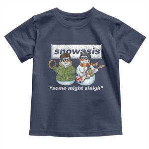 Snowasis Some Might Sleigh Christmas Toddler T Shirt Funny Music Lovers Snowman Singers Band TS10 Navy Print Your Wear