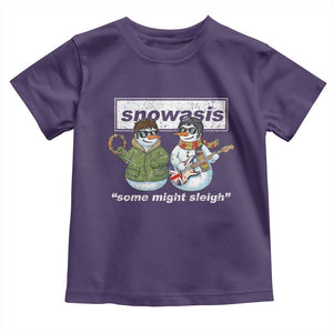 Snowasis Some Might Sleigh Christmas Toddler T Shirt Funny Music Lovers Snowman Singers Band TS10 Purple Print Your Wear