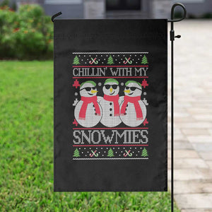 Chillin With My Snowmies Garden Flag Funny Snowman Christmas Kids Boys Ugly Xmas TS10 Print Your Wear