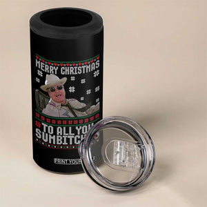 Merry Christmas To All You Sumbitches 4 in 1 Can Cooler Tumbler Funny Ugly Xmas Retro 80s Movie TS10 Print Your Wear