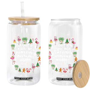 Too Hot For Ugly Christmas Sweaters Glass Can Funny Xmas Family Flamingo TS10 Print Your Wear