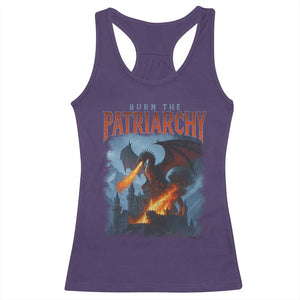 Vintage 90s Feminism Dragon Racerback Tank Top Burn the Patriarchy TS10 Purple Print Your Wear