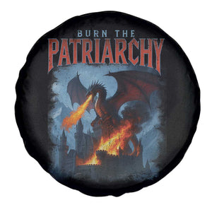 Vintage 90s Feminism Dragon Spare Tire Cover Burn the Patriarchy TS10 Print Your Wear