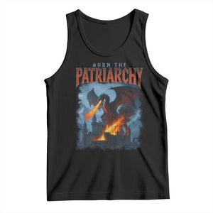 Vintage 90s Feminism Dragon Tank Top Burn the Patriarchy TS10 Black Print Your Wear