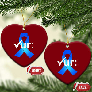 Colon Cancer Awareness Ceramic Ornament Blue Ribbon Colonoscopy Colorectal TS10 Print Your Wear