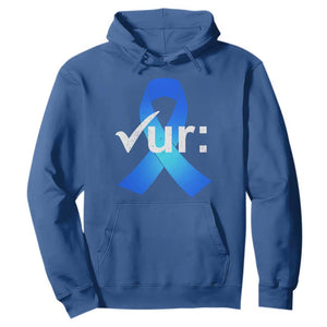 Colon Cancer Awareness Hoodie Blue Ribbon Colonoscopy Colorectal TS10 Royal Blue Print Your Wear