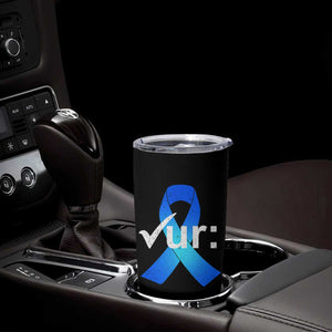 Colon Cancer Awareness Tumbler Cup Blue Ribbon Colonoscopy Colorectal TS10 Print Your Wear