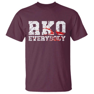 RKO Everybody Blood T Shirt - Wrestling Fan Graphic Tee - Bold Statement Shirt TS10 Maroon Print Your Wear