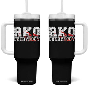 RKO Everybody Blood Tumbler With Handle TS10 One Size: 40 oz Black Print Your Wear