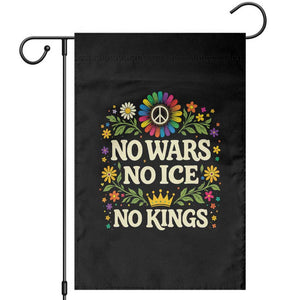 No Wars No ICE No Kings Garden Flag Floral Resist Anti War Protest TS10 Black Print Your Wear