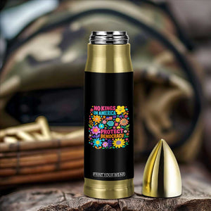No Kings In America Protest Democraty Bullet Tumbler Floral Resist TS10 Print Your Wear