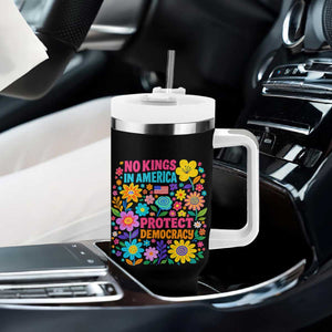 No Kings In America Protest Democraty Tumbler With Handle Floral Resist TS10 Print Your Wear
