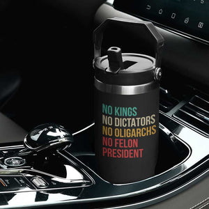 No Kings Flip Straw Tumbler Retro Resistance TS10 Print Your Wear