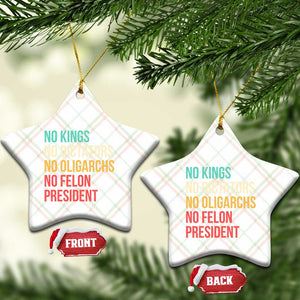 No Kings Ceramic Ornament Retro Resistance TS10 Print Your Wear