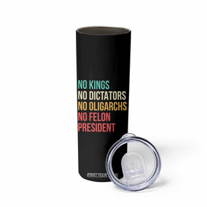 No Kings Skinny Tumbler Retro Resistance TS10 Print Your Wear