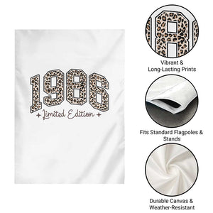 1986 Retro Birthday Garden Flag 40 Year Old Leopard 40th Birthday Gifts For Women TS10 Print Your Wear