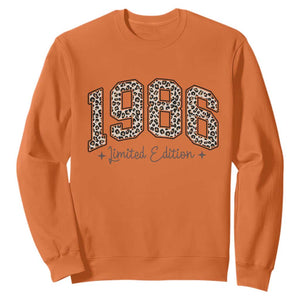 1986 Retro Birthday Sweatshirt 40 Year Old Leopard 40th Birthday Gifts For Women TS10 Orange Print Your Wear