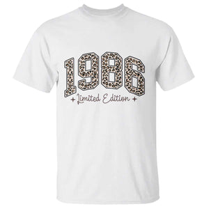 1986 Retro Birthday T Shirt 40 Year Old Leopard 40th Birthday Gifts For Women TS10 White Print Your Wear