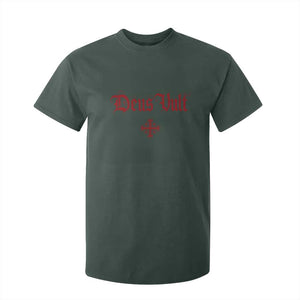 Catholic Knights Templar Cross T Shirt For Kid Crusader Deus Vult TS10 Dark Forest Green Print Your Wear