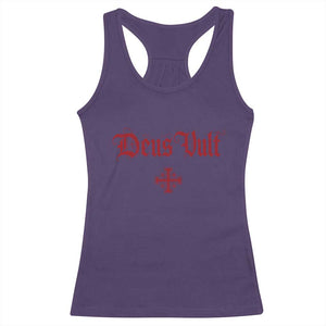 Catholic Knights Templar Cross Racerback Tank Top Crusader Deus Vult TS10 Purple Print Your Wear