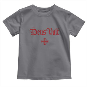 Catholic Knights Templar Cross Toddler T Shirt Crusader Deus Vult TS10 Charcoal Print Your Wear