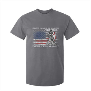 Catholic Knight Templar T Shirt For Kid American Flag Crusader Cross TS10 Charcoal Print Your Wear