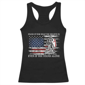 Catholic Knight Templar Racerback Tank Top American Flag Crusader Cross TS10 Black Print Your Wear
