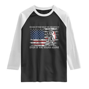 Catholic Knight Templar Raglan Shirt American Flag Crusader Cross TS10 Black White Print Your Wear