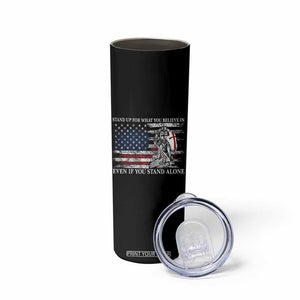 Catholic Knight Templar Skinny Tumbler American Flag Crusader Cross TS10 Print Your Wear
