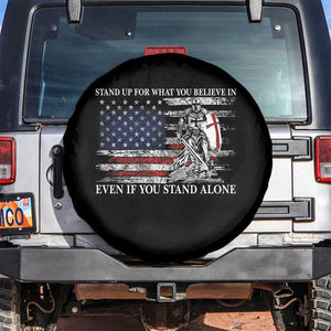 Catholic Knight Templar Spare Tire Cover American Flag Crusader Cross TS10 No hole Black Print Your Wear