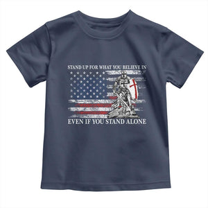 Catholic Knight Templar Toddler T Shirt American Flag Crusader Cross TS10 Navy Print Your Wear