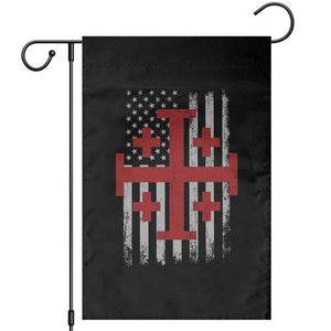 Catholic Crusader Cross Garden Flag Knight Templar Patriotic American Flag TS10 Black Print Your Wear
