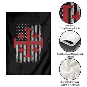 Catholic Crusader Cross Garden Flag Knight Templar Patriotic American Flag TS10 Print Your Wear