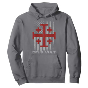 Catholic Knight Templar Crusader Cross Hoodie Knight Templar Patriotic American Flag TS10 Charcoal Print Your Wear