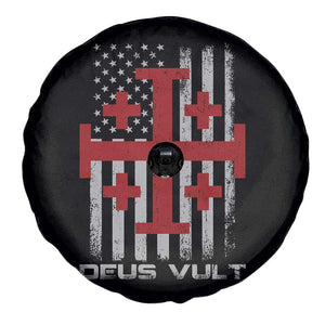 Catholic Knight Templar Crusader Cross Spare Tire Cover Knight Templar Patriotic American Flag TS10 Print Your Wear